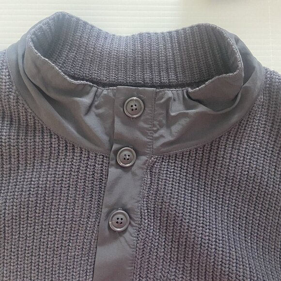 Duluth Trading Co Mens Size XL Brigadier Button Mock Sweater Blue Gray ($99.95) - Picture 9 of 12